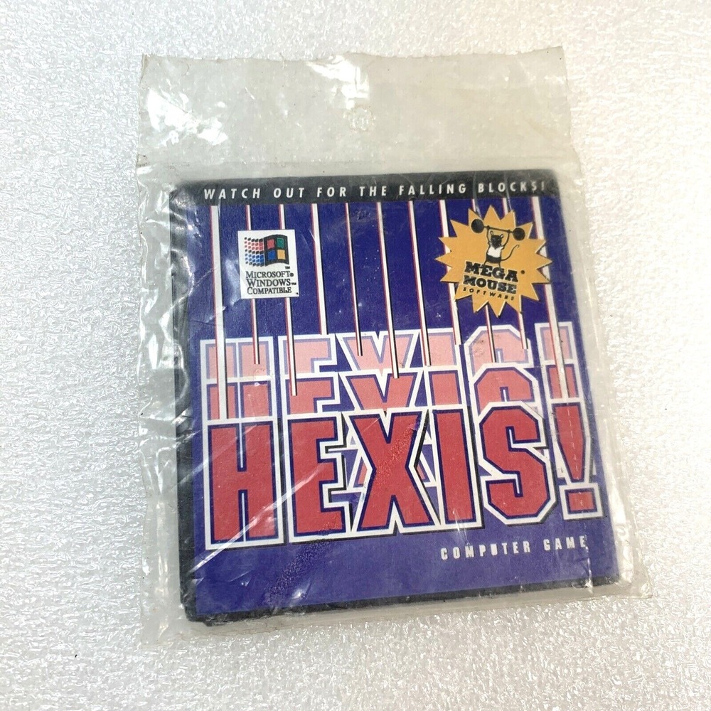 Hexis Computer Game, Mega Mouse Software, Floppy Disc, IBM &‎ Windows, Vintage